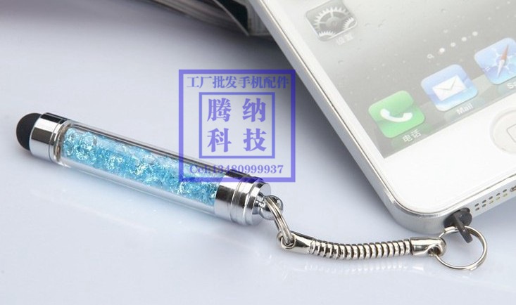 奢华水晶电容笔与3.5MM通用防尘塞 深圳市福田区腾纳通讯产品经营部厂家批发